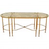 3-Piece Cast Brass and Mirrored Coffee Table