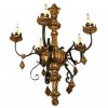 Giltwood 5-Light Chandelier