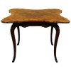 Marquetry Veneered Games Table with Rosewood Base