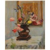 Oil on Canvas, Flowers in Urn, Signed Lower Left and Right