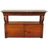 Shallow Walnut Marble-Top Console