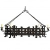 Wrought Iron 6-Arm Chandelier