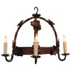 Wrought Iron 4-Light Dome Shaped Chandelier