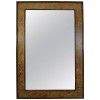 Paper Decorated Mirror with Raised Moldings 