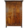 Massive Walnut 2-Door Armoire