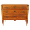 Walnut and Inlaid 3-Drawer Commode