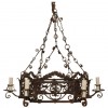 Wrought Iron 6-Light Chandelier