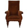 Walnut Upholstered Armchair