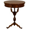 Walnut 1-Drawer Pedestal Table