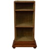 Walnut, Velvet and Brass Trimmed Bookcase