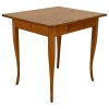Fruitwood and Inlaid 1-Drawer Center Table 