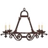 Wrought Iron 4-Light Chandelier