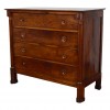 Tall 4-Drawer Commode, Rounded Feet and Wooden Pulls
