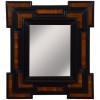 Walnut and Ebonized Wall Mirror