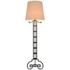 Wrought Iron and Glass Floor Lamp