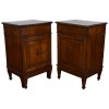 Pair of Walnut Bedside Commodes