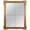 Large Incised Giltwood Mirror, Four Mirror Plates