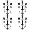 Set of 4 Wrought Iron Sconces 