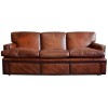Leather Upholstered and Nailhead Decorated Sofa