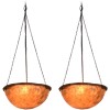 Pair of Hide Measuring Baskets Mounted as Lanterns, UL Wired