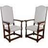 Pair of Elmwood Caquetoire Fauteuils