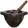 Marble Mortar with Wooden Pestle