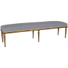 Giltwood, Painted and Upholstered Long Bench