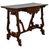 Carved Walnut One-Drawer Console or Writing Table