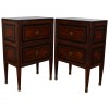 Pair of Rosewood and Ebonized Bedside Commodes