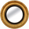 Round Giltwood, Gilt-Gesso, and Ebonized Mirror