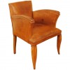 Leather and Wood Armchair