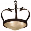Wrought Iron and Glass Pendant Lantern