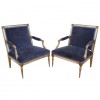 Pair of Painted Fauteuils a la Reine 