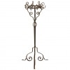 Massive Wrought Iron Coat and Hat Stand