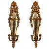 Pair of Giltwood 2-Light Mirrored Sconces
