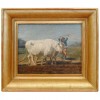 Oil on Artist Board Painting in Period Giltwood Frame