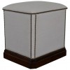Upholstered and Walnut Laundry Hamper