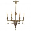 Murano Blown Glass 6-Light Chandelier, UL Wired