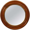 Walnut and Giltwood Concave Mirror with Convex Glass