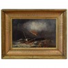 Oil on Canvas, Pulling a Doomed Ship to Safety