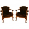 Pair of Walnut Armchairs
