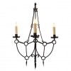 Wrought Iron 4-Light Chandelier