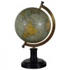 Desk Globe in Brass Frame on Ebonized Stand