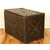 Small Trunk Covered in Leather with Initial "D"