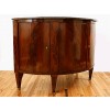 Mahogany 4-Door Demilune Cabinet with Marble Top