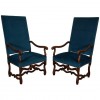 Pair of Walnut Os De Mouton Fauteuils