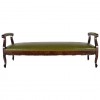 Walnut and Leather Upholstered Lit de Repos