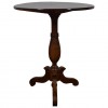 Walnut Pedestal Table with Inlaid Top