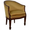 Walnut and Upholstered Bergere in the Empire Taste