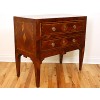 Walnut and Various Inlays 2-Drawer Commode